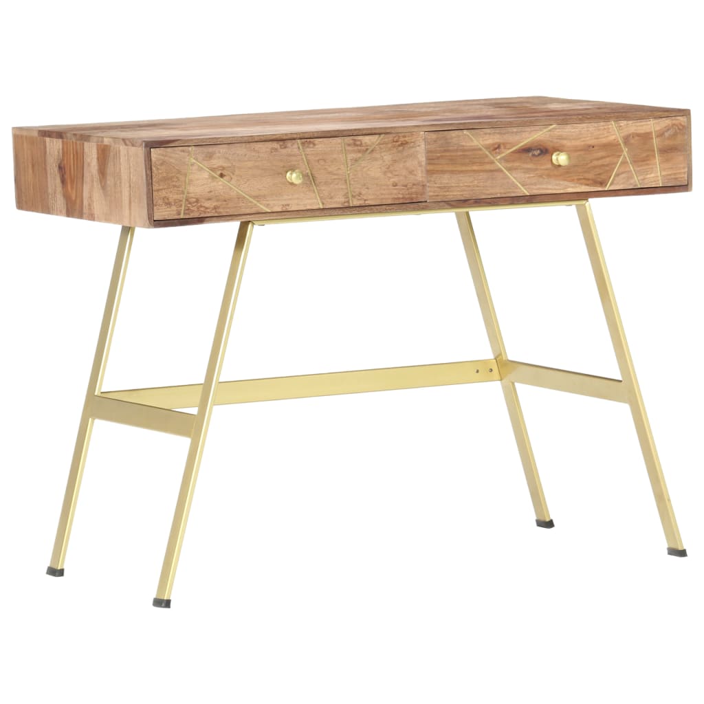 Writing Desk With Drawers 100X55X75 Cm Solid Acacia Wood