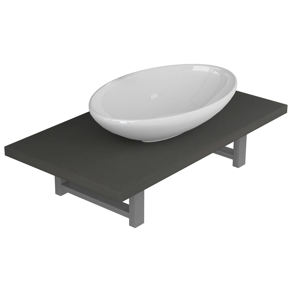 Two Piece Bathroom Furniture Set Ceramic
