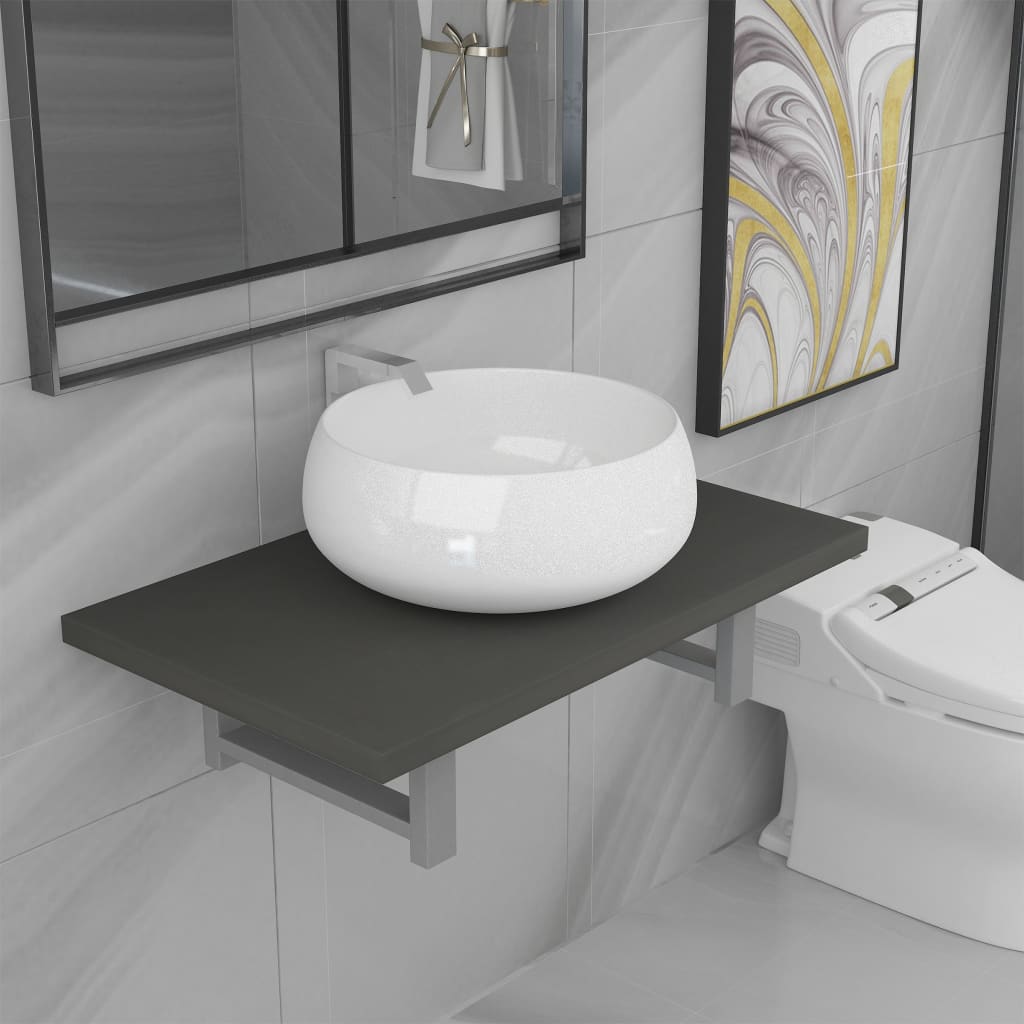 Two Piece Bathroom Furniture Set Ceramic