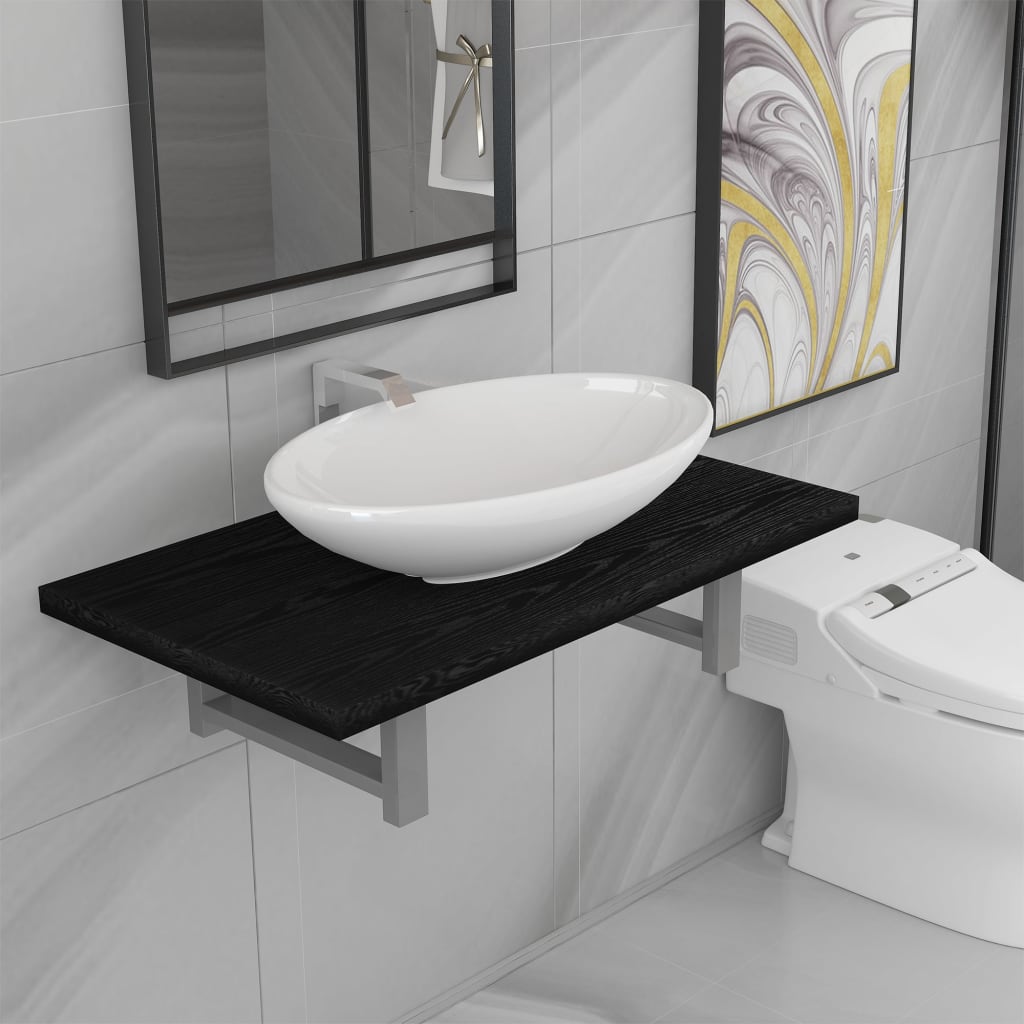 Two Piece Bathroom Furniture Set Ceramic