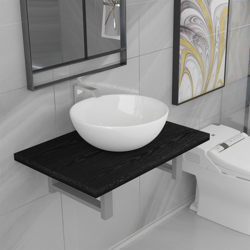 Two Piece Bathroom Furniture Set Ceramic