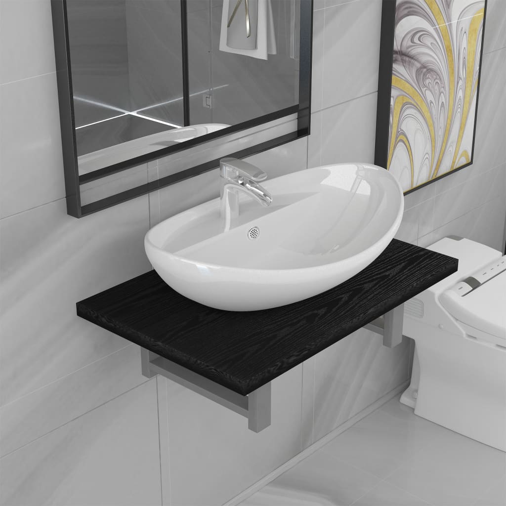 Two Piece Bathroom Furniture Set Ceramic