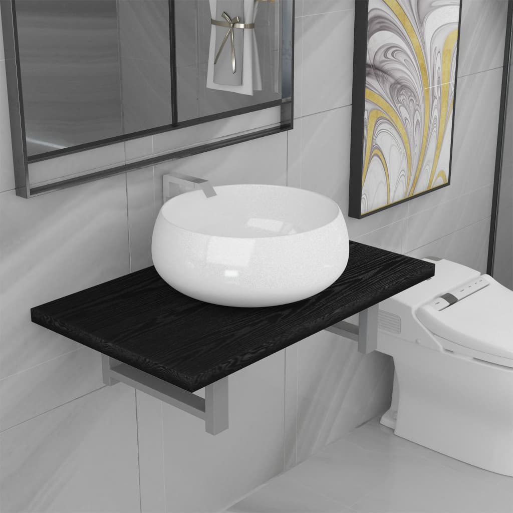 Two Piece Bathroom Furniture Set Ceramic