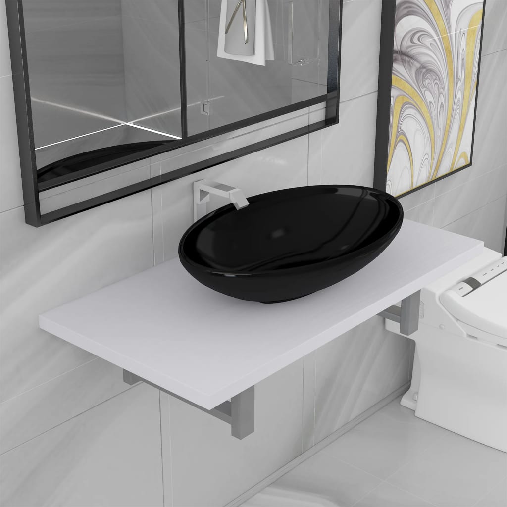 Two Piece Bathroom Furniture Set Ceramic
