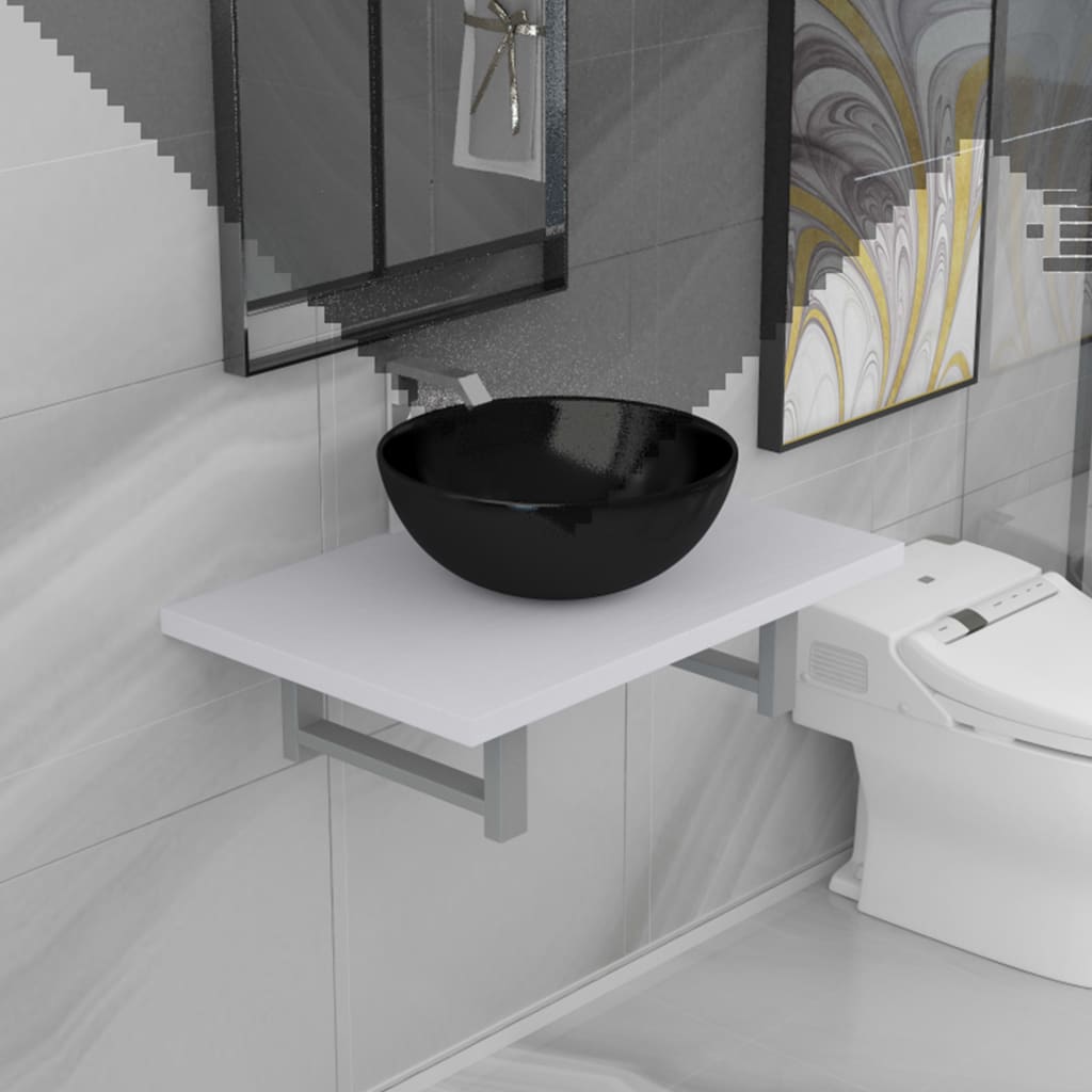 Two Piece Bathroom Furniture Set Ceramic