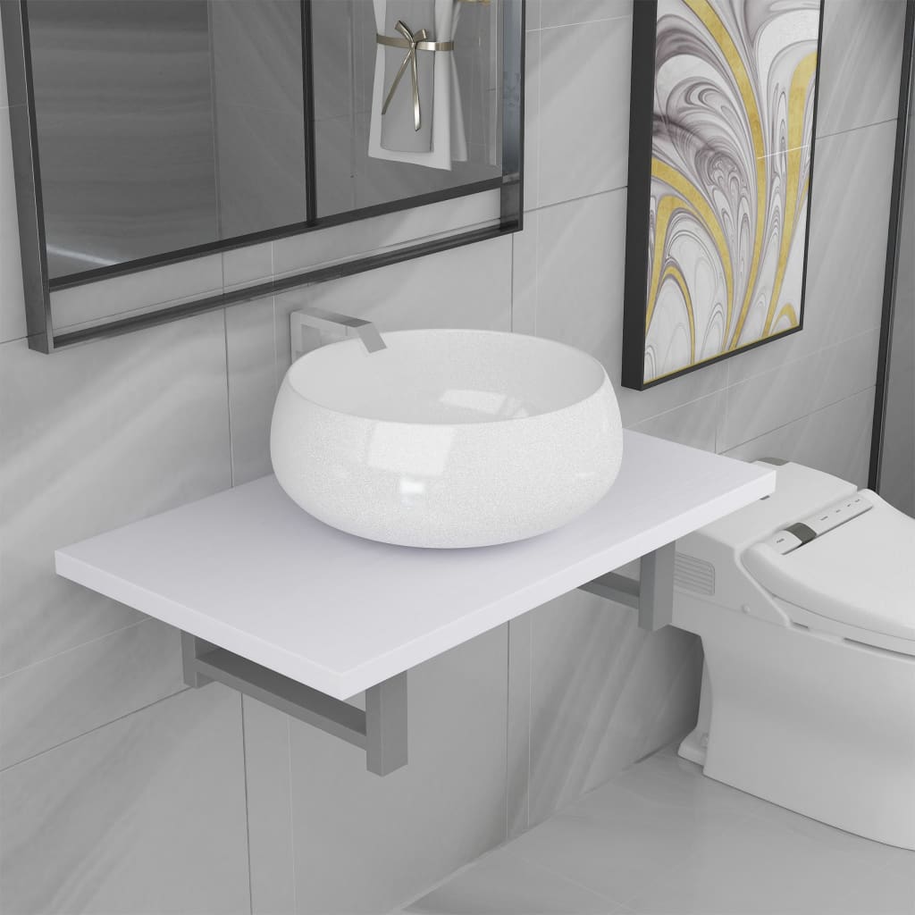 Two Piece Bathroom Furniture Set Ceramic