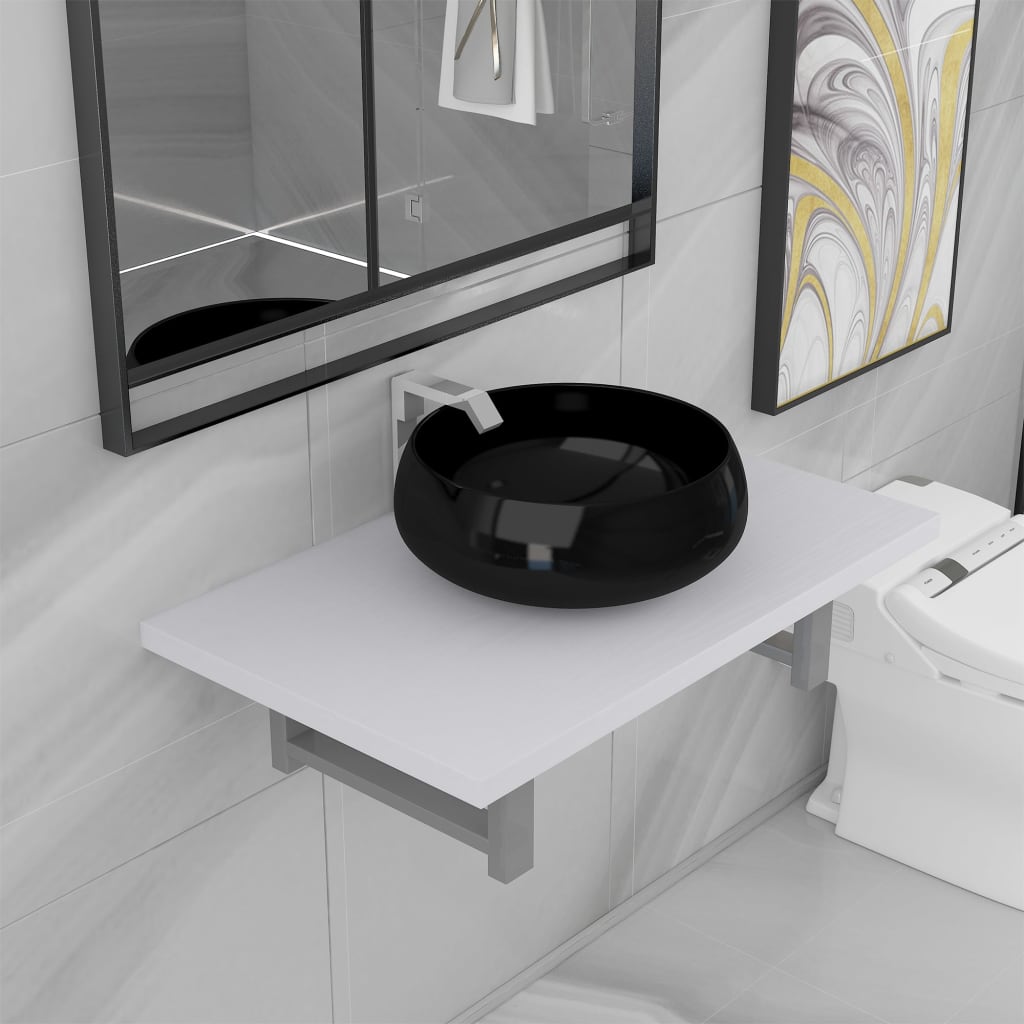 Two Piece Bathroom Furniture Set Ceramic