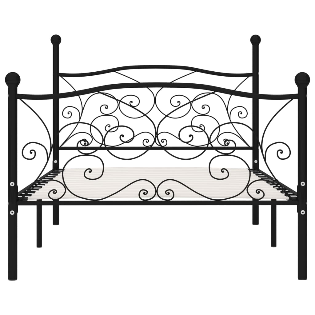 Bed Frame Without Mattress With Slatted Base Metal
