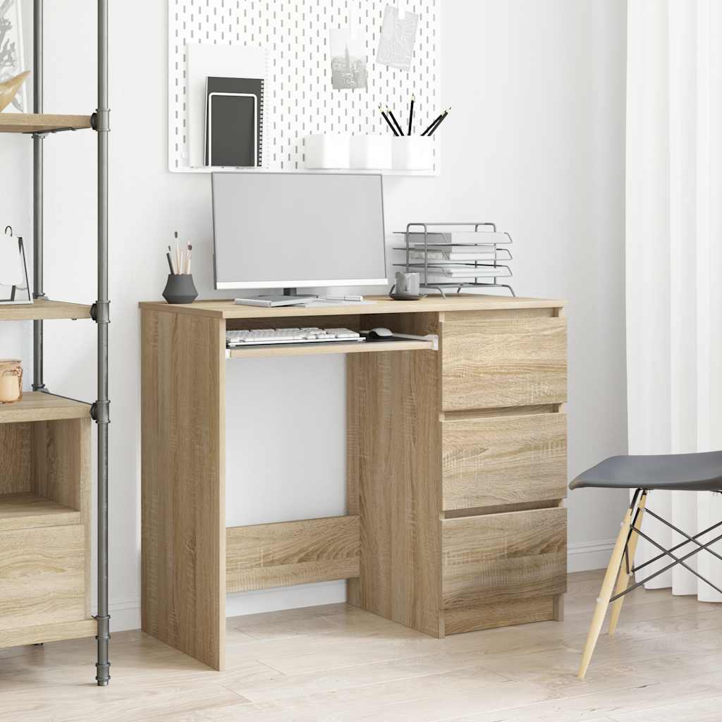 Desk 90X45X76 Cm Engineered Wood