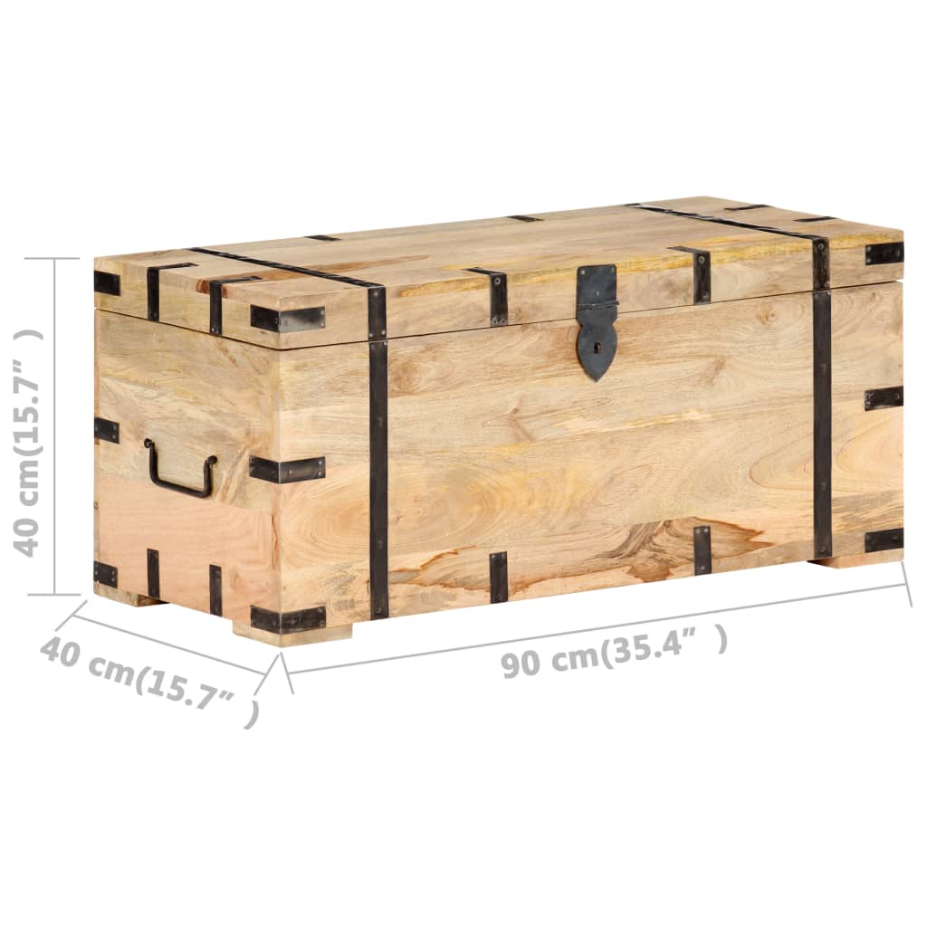 Chest 90X40X40 Cm Solid Mango Wood