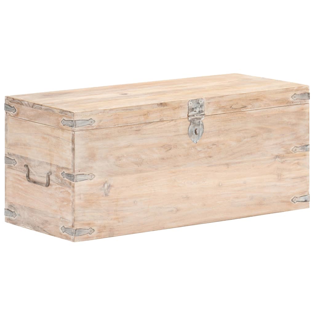 Chest 90X40X40 Cm Solid Acacia Wood