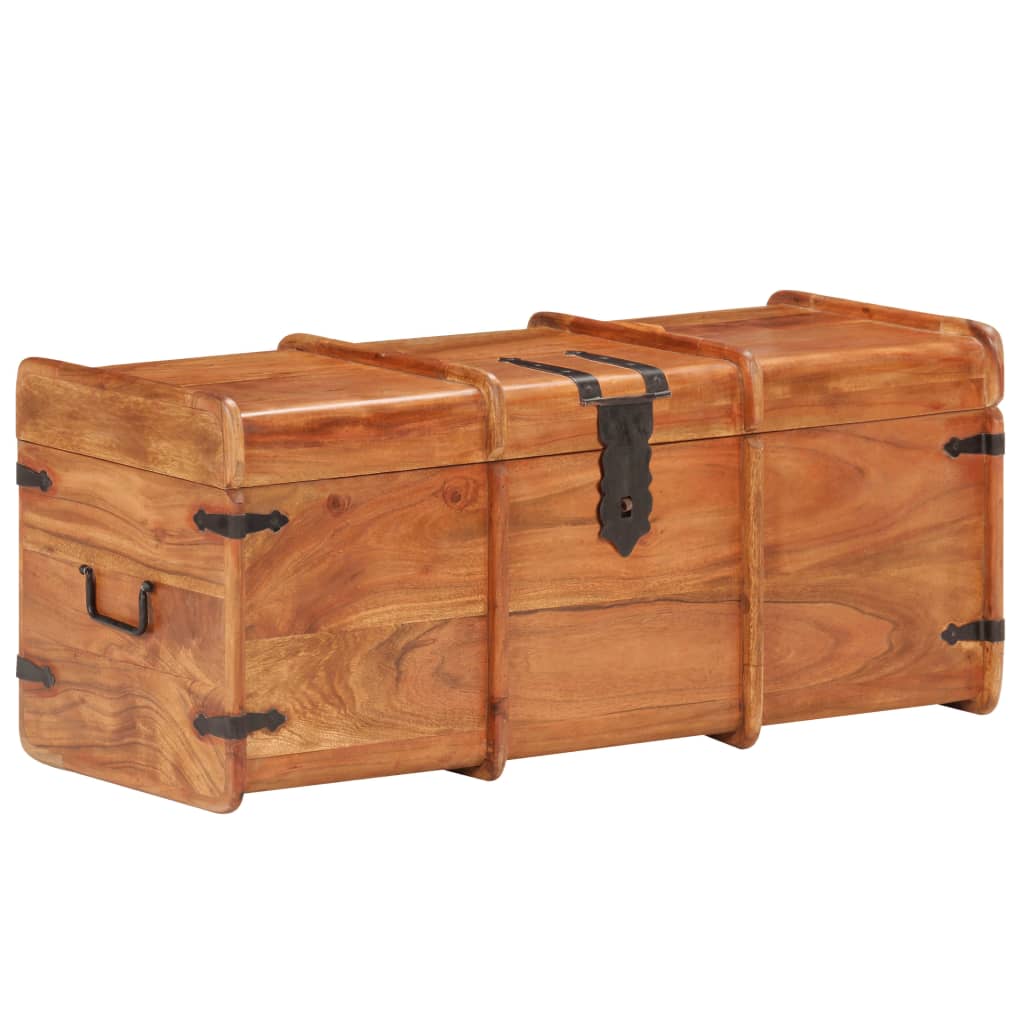Storage Chest 90X40X40 Cm Solid Acacia Wood