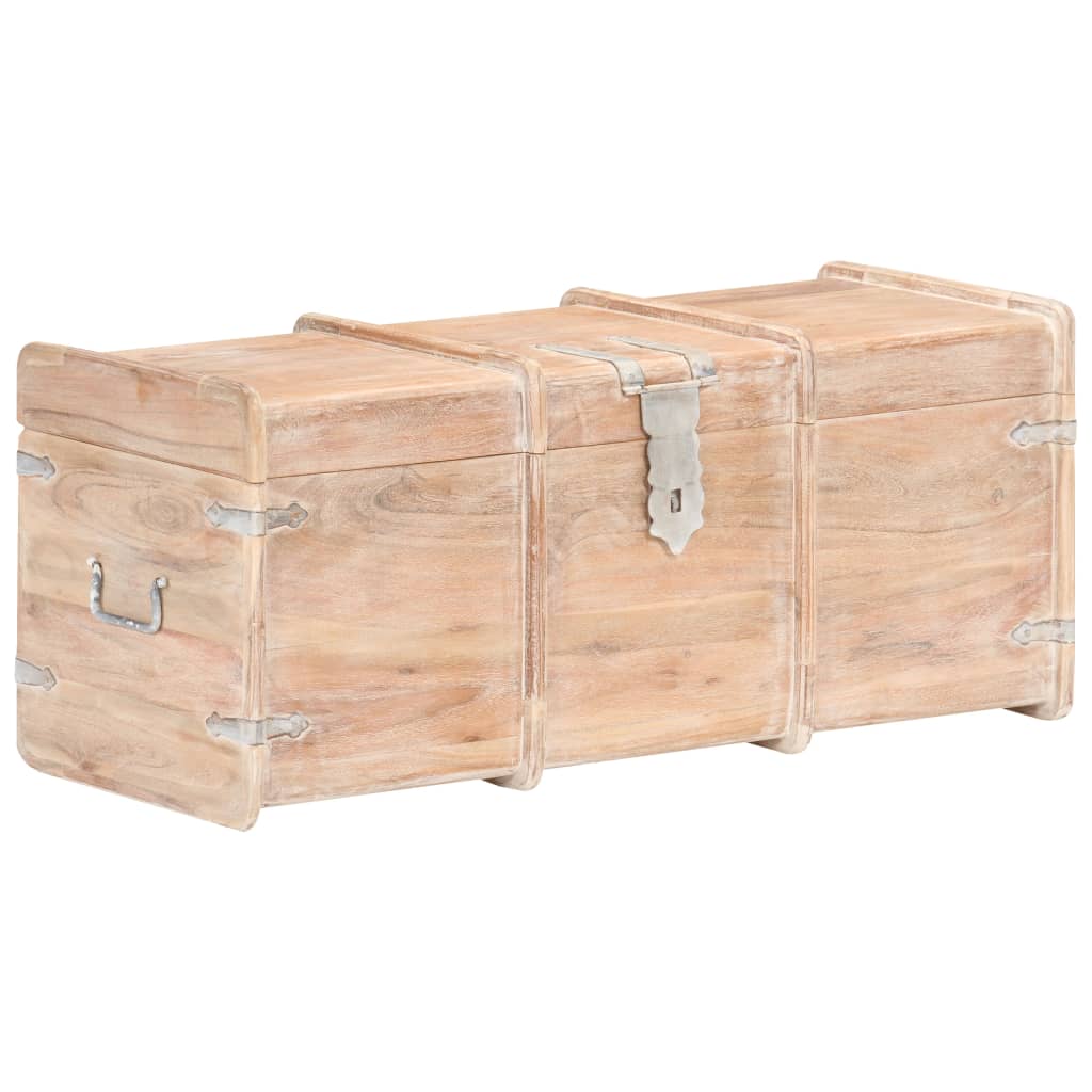Storage Chest 90X40X40 Cm Solid Acacia Wood