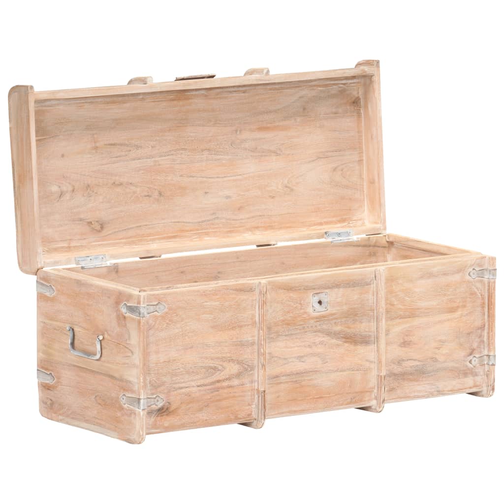 Storage Chest 90X40X40 Cm Solid Acacia Wood
