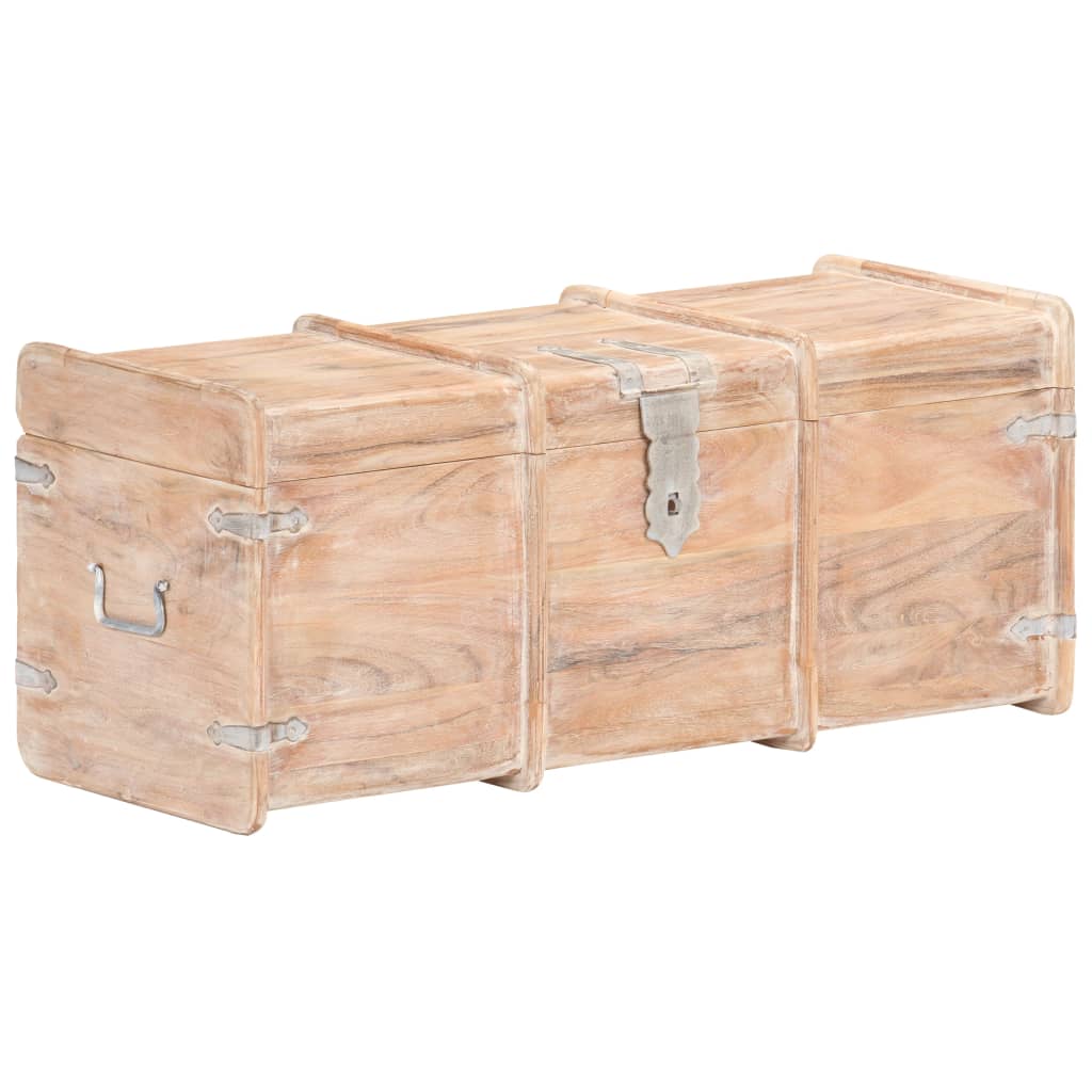 Storage Chest 90X40X40 Cm Solid Acacia Wood