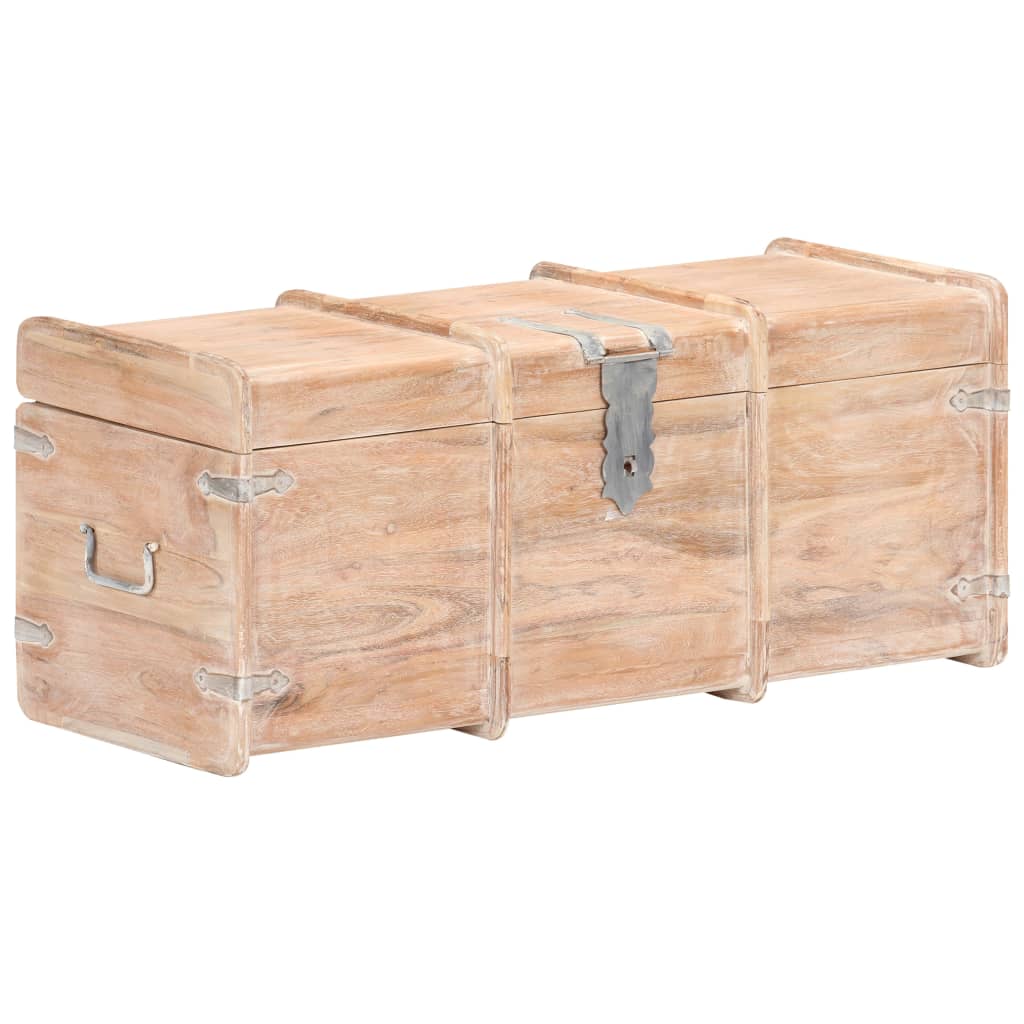Storage Chest 90X40X40 Cm Solid Acacia Wood
