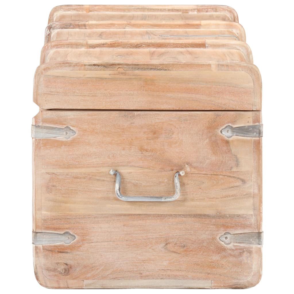 Storage Chest 90X40X40 Cm Solid Acacia Wood