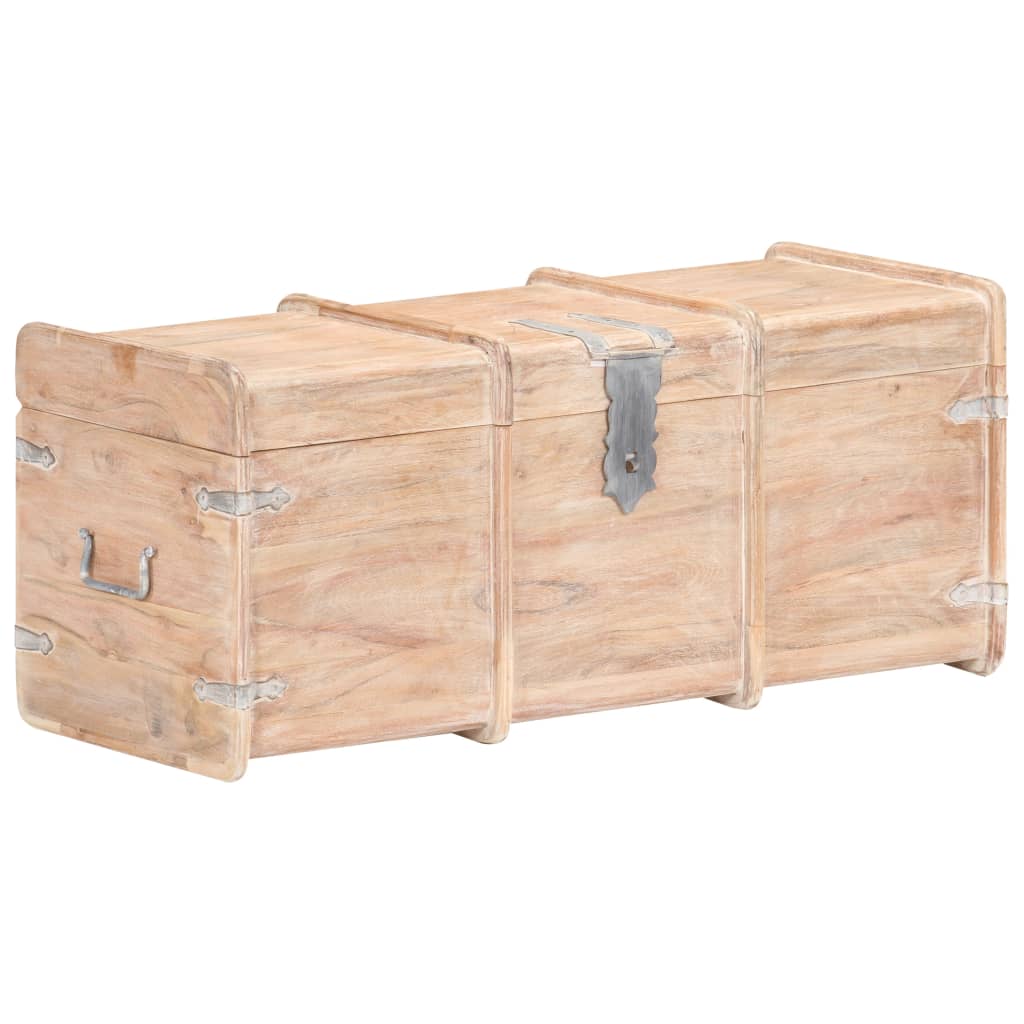 Storage Chest 90X40X40 Cm Solid Acacia Wood