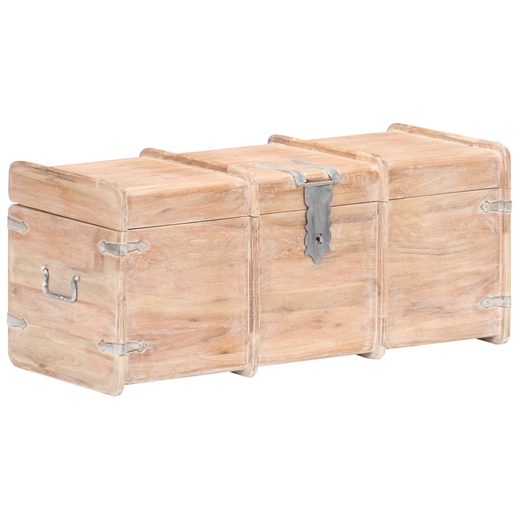 Storage Chest 90X40X40 Cm Solid Acacia Wood