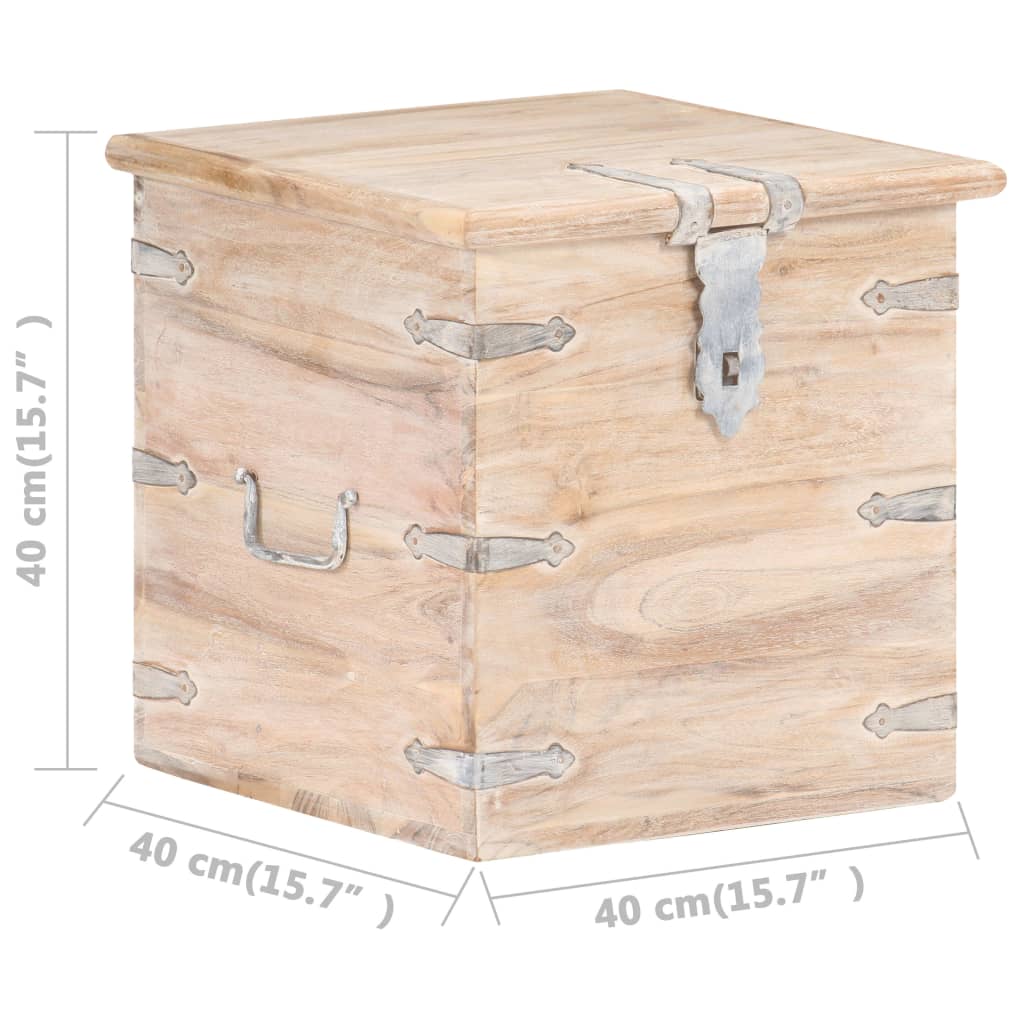 Chest 40X40X40 Cm Solid Acacia Wood