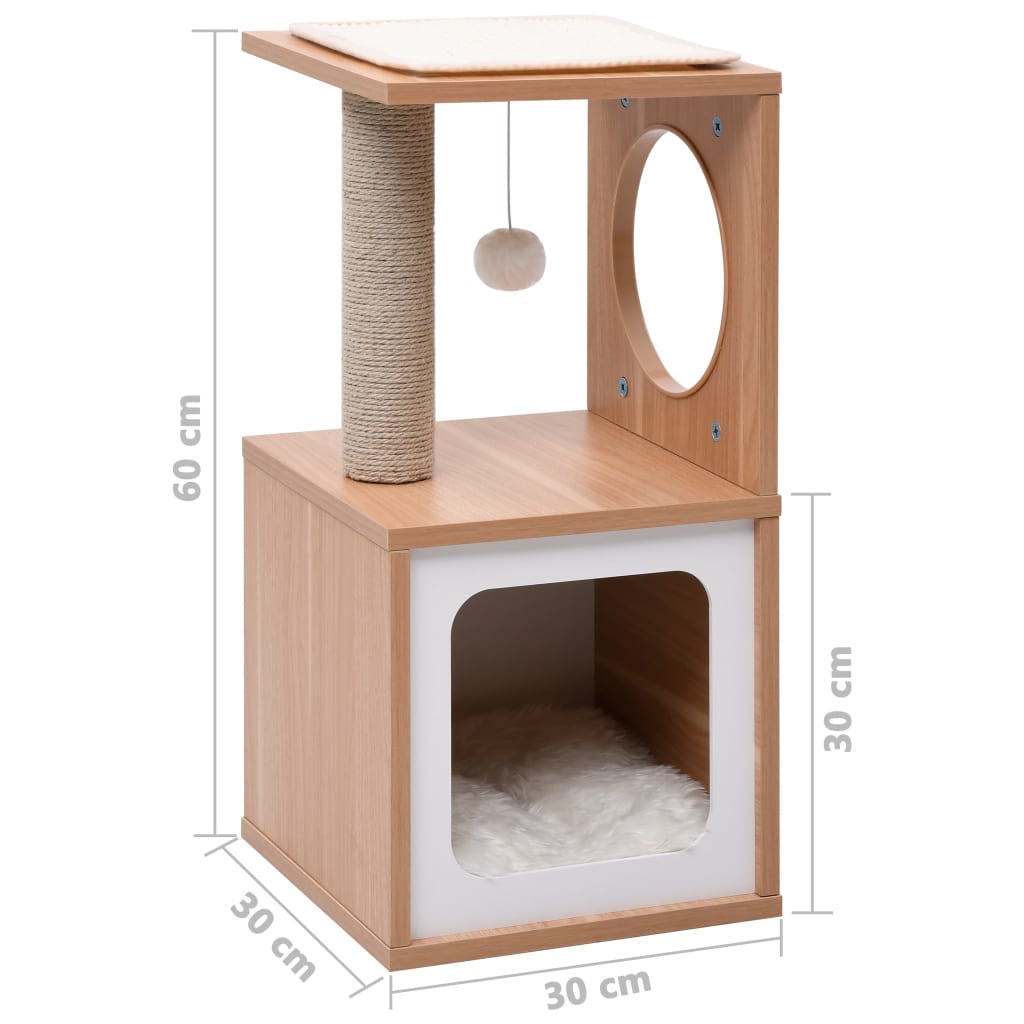 Cat Tree With Sisal Scratching Mat 60 Cm