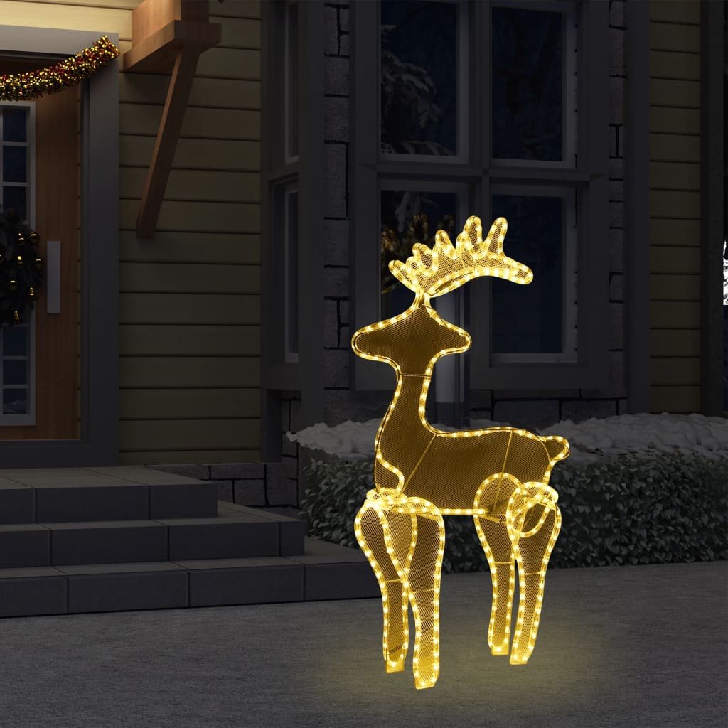 Reindeer Christmas Decoration With Mesh 306 Leds 60X24X89Cm