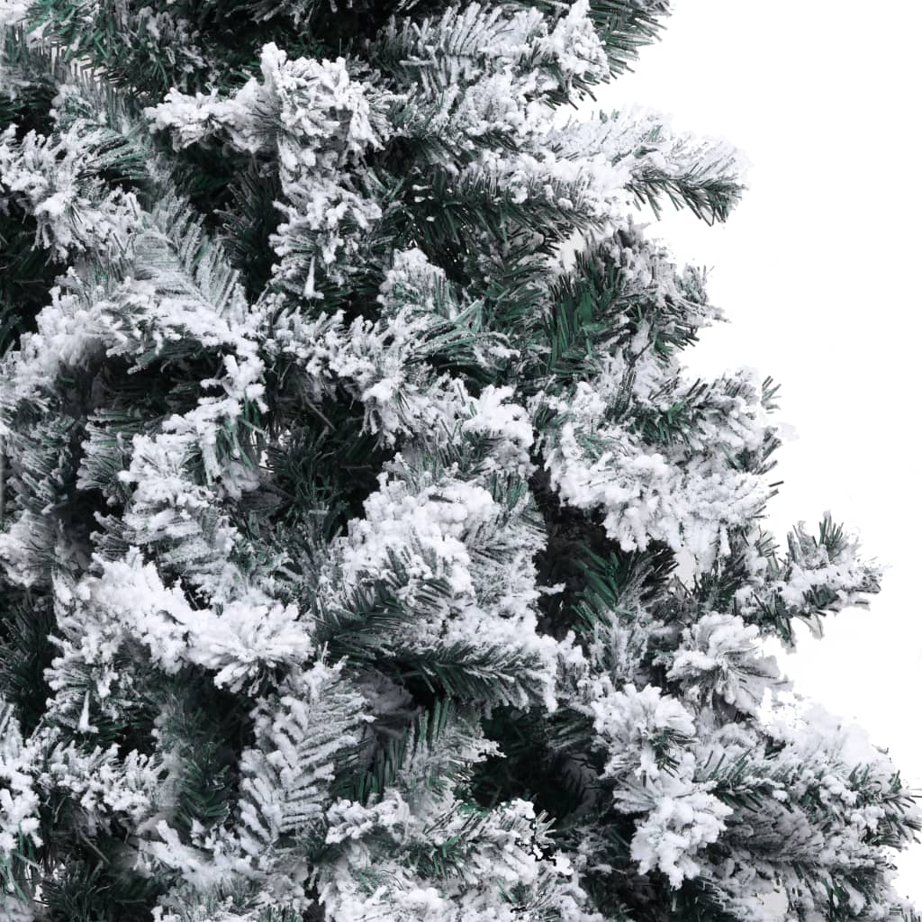 Artificial Christmas Tree With Flocked Snow Green 240 Cm Pvc