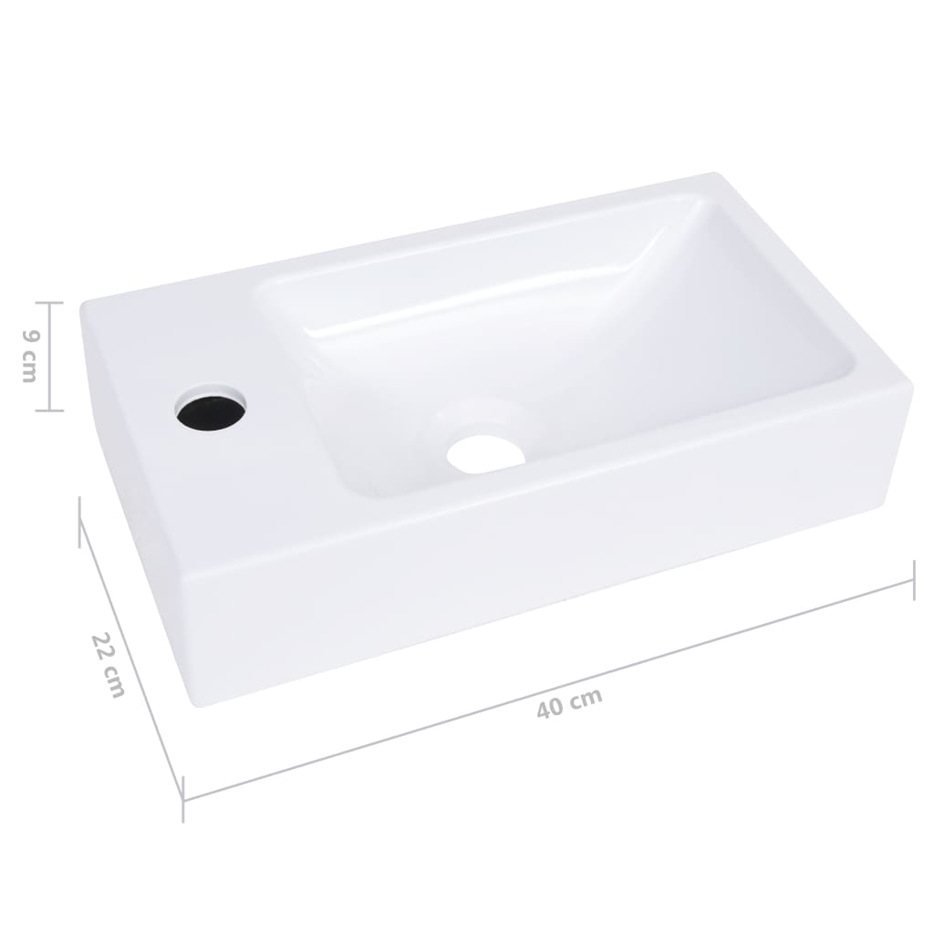 Wash Basin 400X220X90 Mm Smc White