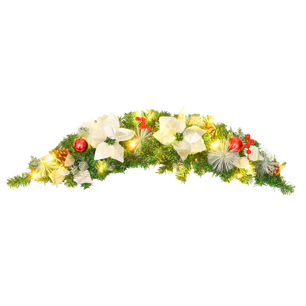 Christmas Arch With Led Lights Green 90 Cm Pvc
