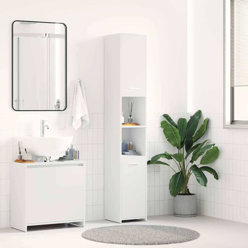 Bathroom Cabinet 30X30X183.5 Cm Engineered Wood