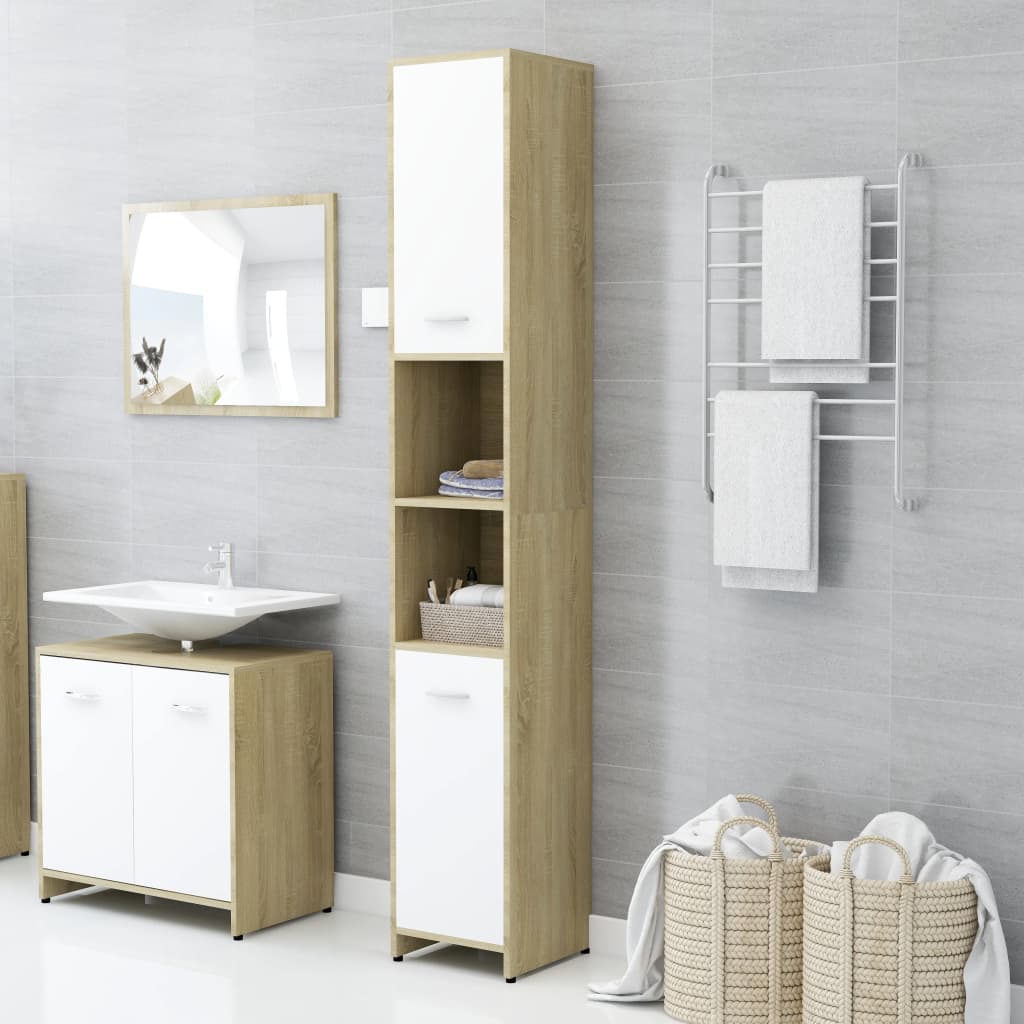 Bathroom Cabinet 30X30X183.5 Cm Engineered Wood