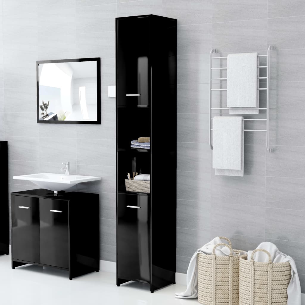 Bathroom Cabinet 30X30X183.5 Cm Engineered Wood
