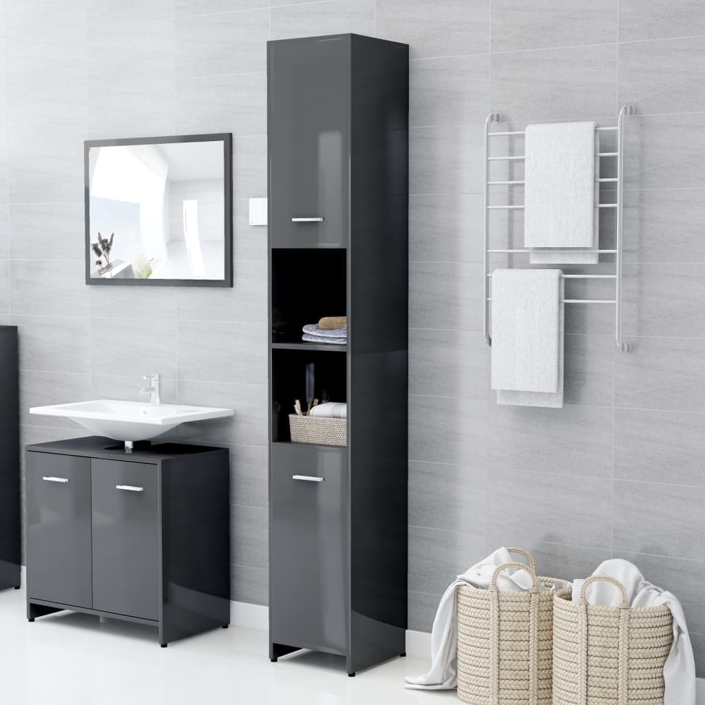 Bathroom Cabinet 30X30X183.5 Cm Engineered Wood