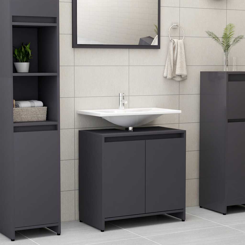 Bathroom Cabinet 60X33X61 Cm Engineered Wood