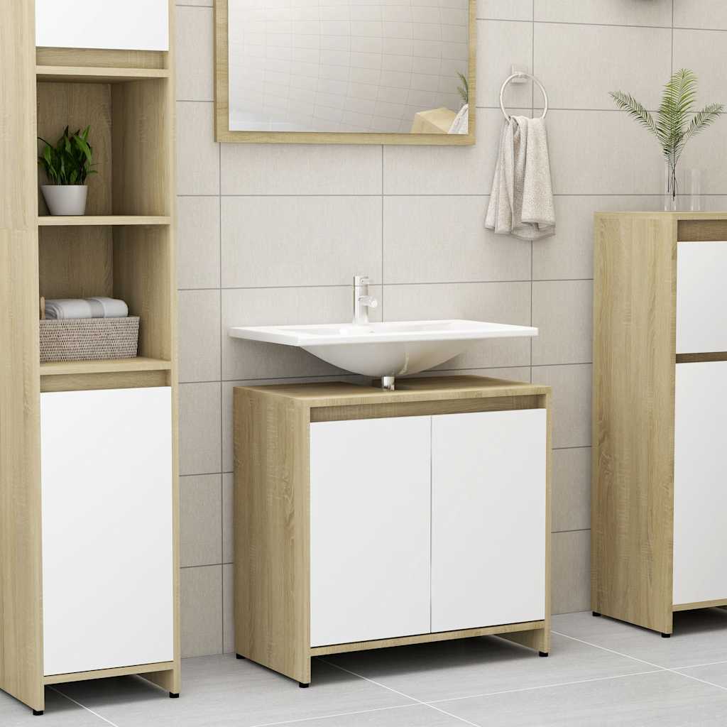 Bathroom Cabinet 60X33X61 Cm Engineered Wood