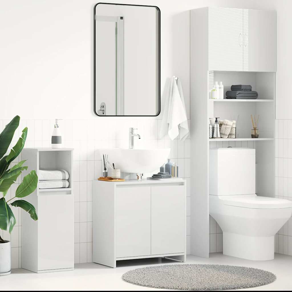 Bathroom Cabinet 60X33X61 Cm Engineered Wood