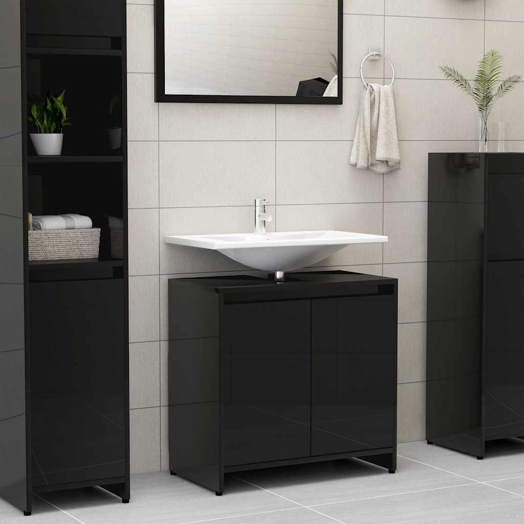 Bathroom Cabinet 60X33X61 Cm Engineered Wood