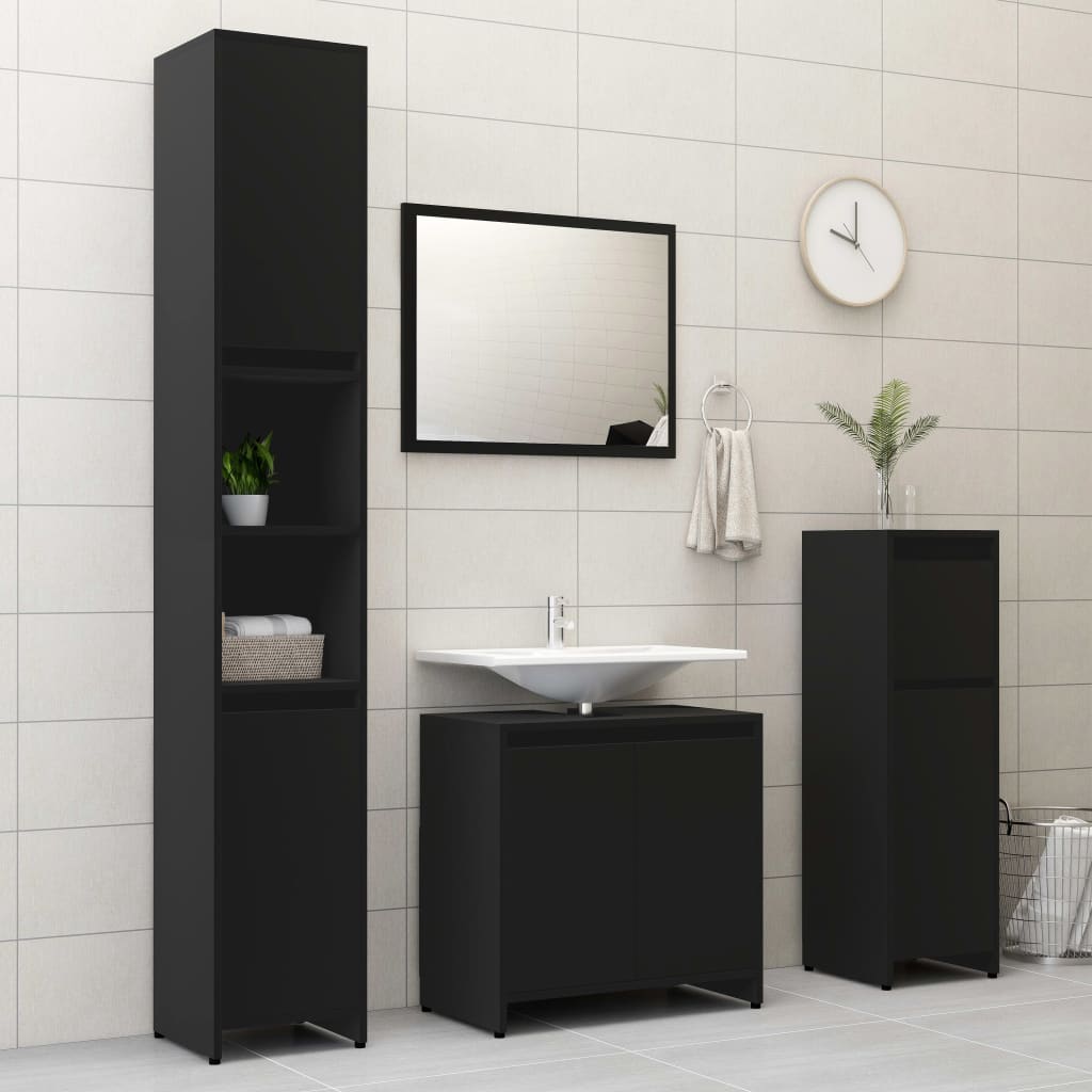 Bathroom Cabinet 30X30X95 Cm Engineered Wood