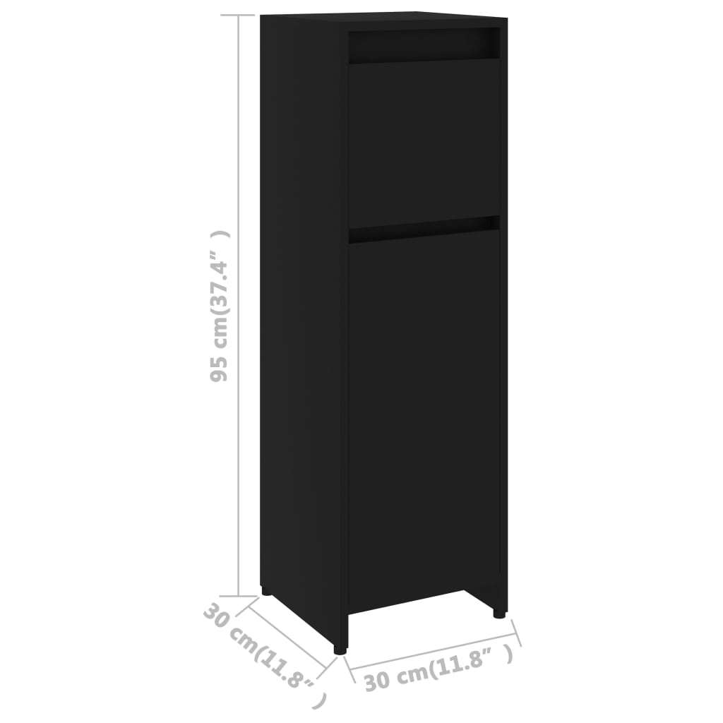 Bathroom Cabinet 30X30X95 Cm Engineered Wood