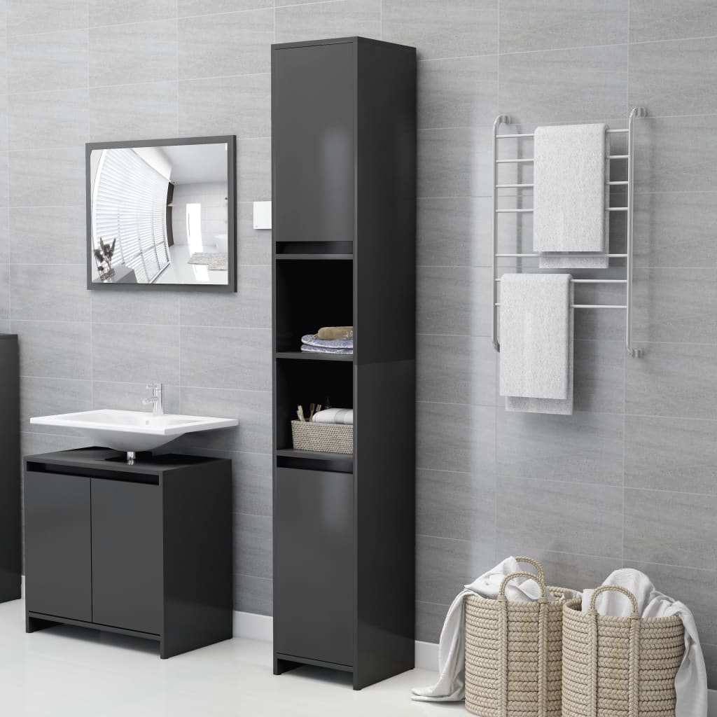 Bathroom Cabinet 30X30X183.5 Cm Engineered Wood