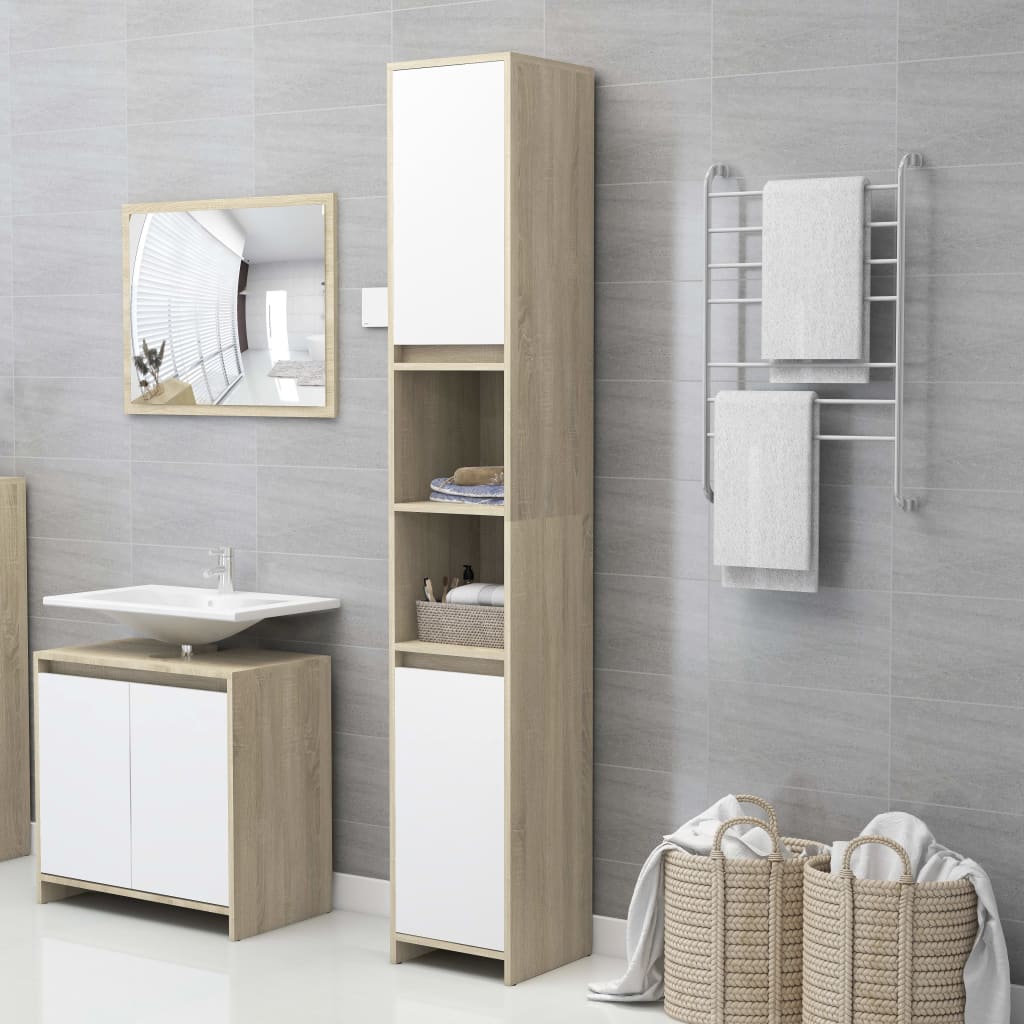 Bathroom Cabinet 30X30X183.5 Cm Engineered Wood