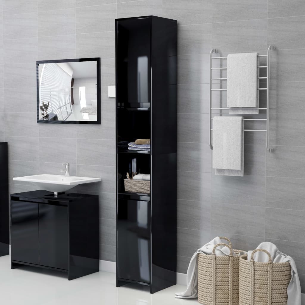 Bathroom Cabinet 30X30X183.5 Cm Engineered Wood