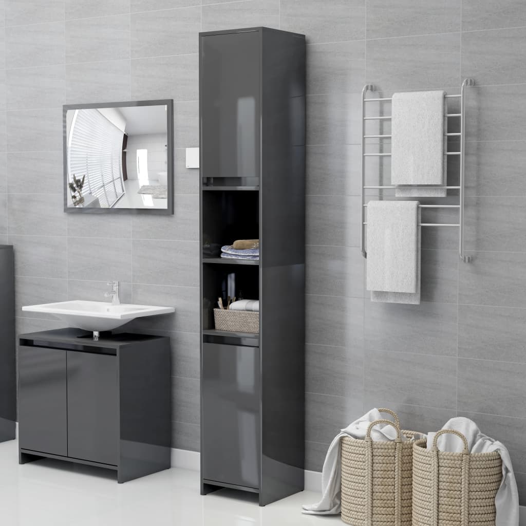 Bathroom Cabinet 30X30X183.5 Cm Engineered Wood