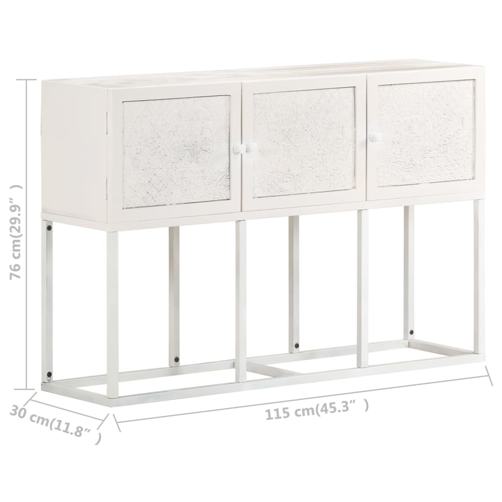 Sideboard 115X30X76 Cm Solid Mango Wood