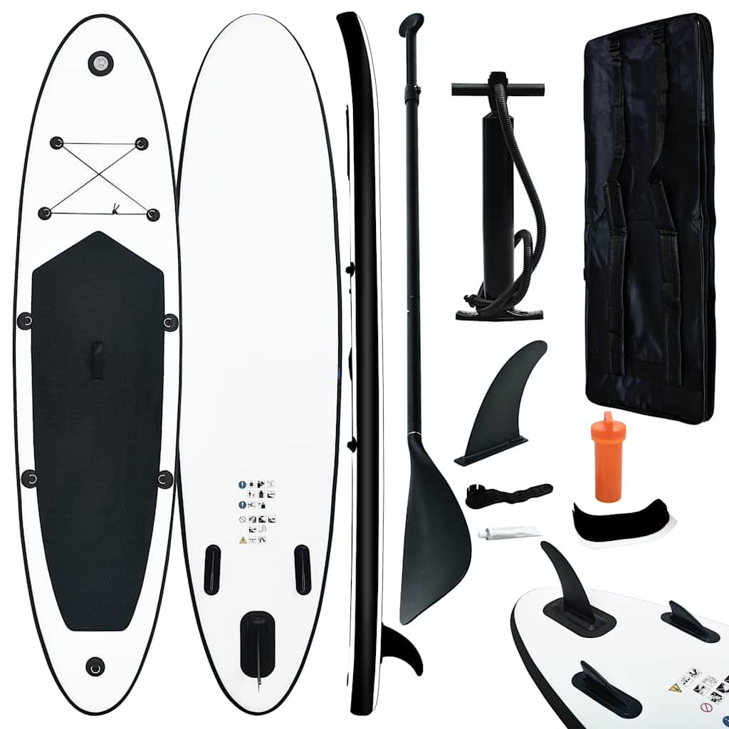 Stand Up Paddle Board Set Sup Surfboard Inflatable And White