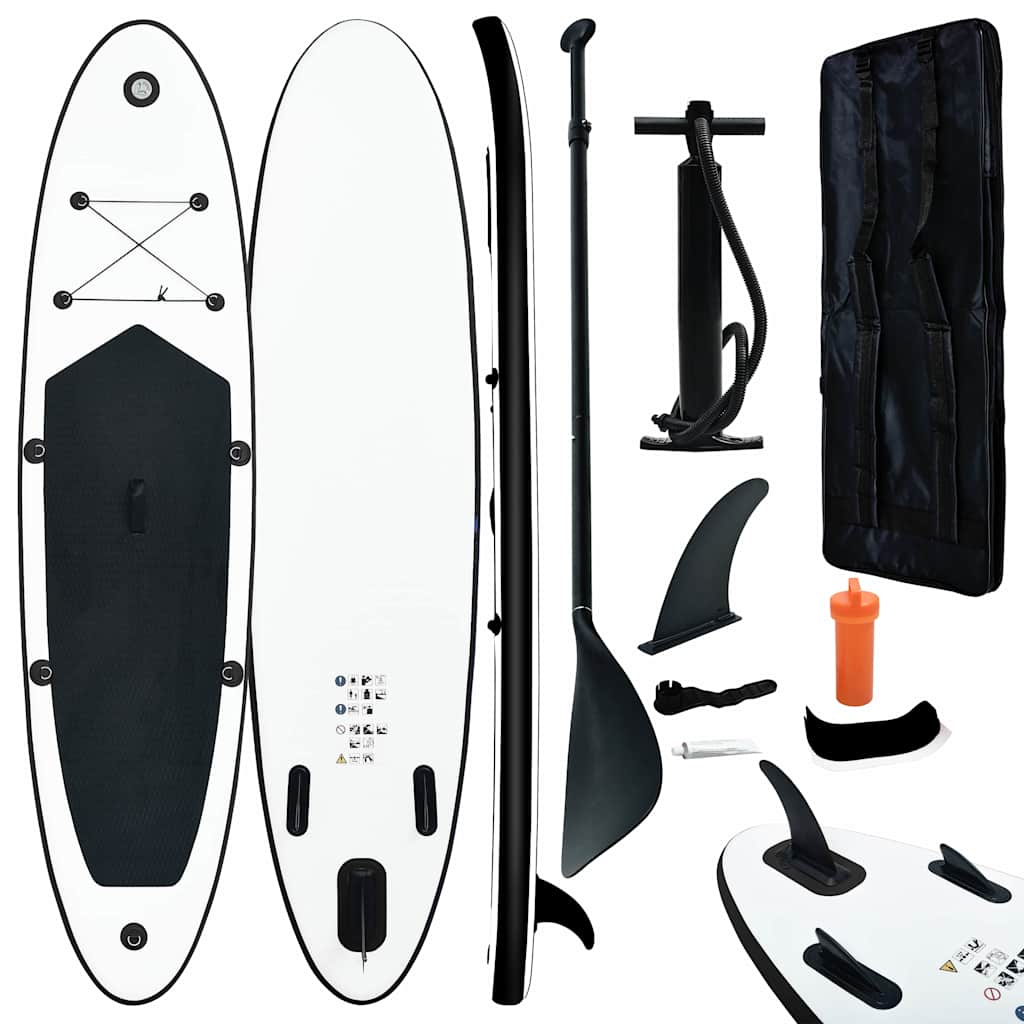 Stand Up Paddle Board Set Sup Surfboard Inflatable And White