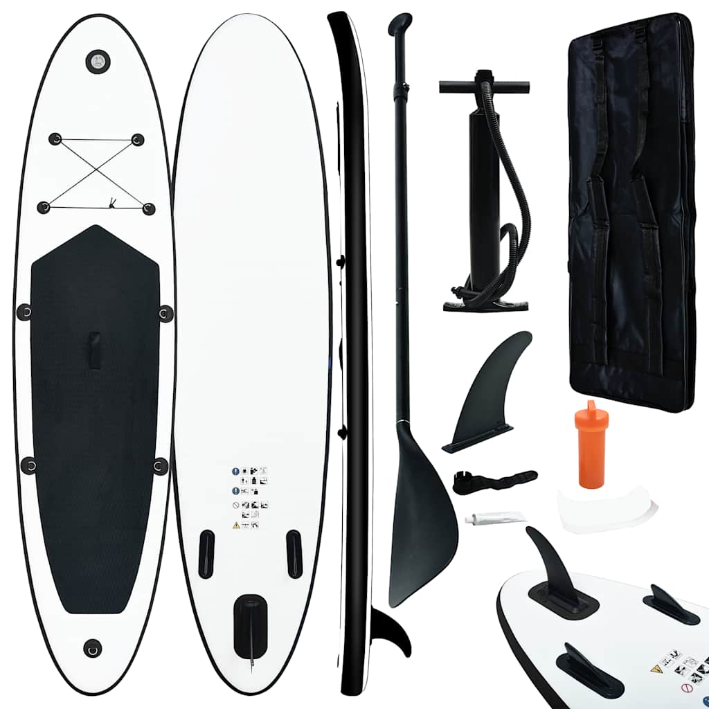 Stand Up Paddle Board Set Sup Surfboard Inflatable And White