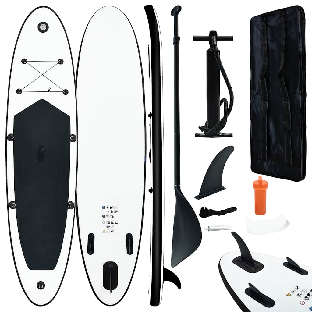 Stand Up Paddle Board Set Sup Surfboard Inflatable And White