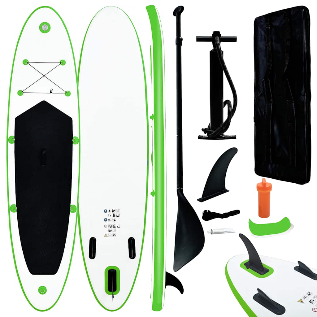 Stand Up Paddle Board Set Sup Surfboard Inflatable And White