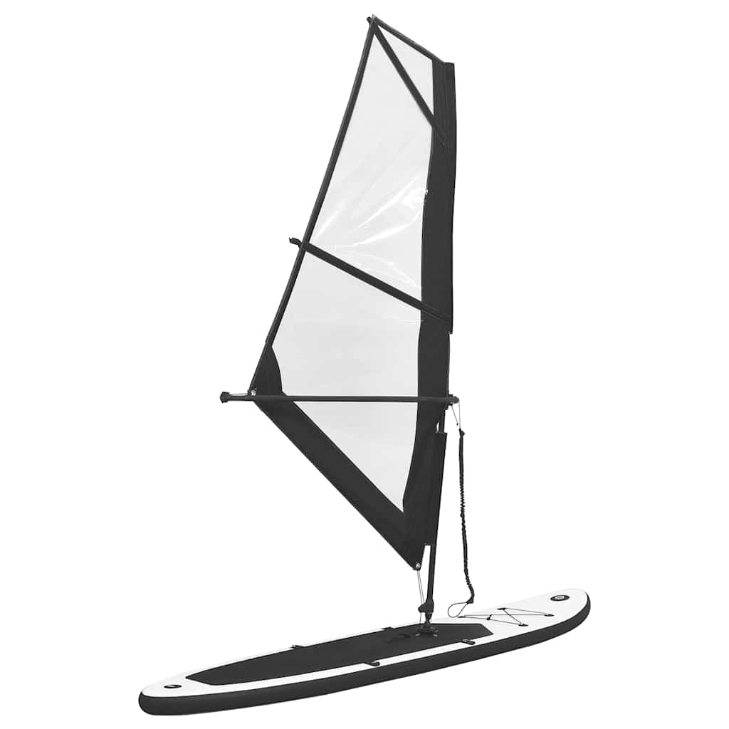 Inflatable Stand Up Paddleboard With Sail Set And White